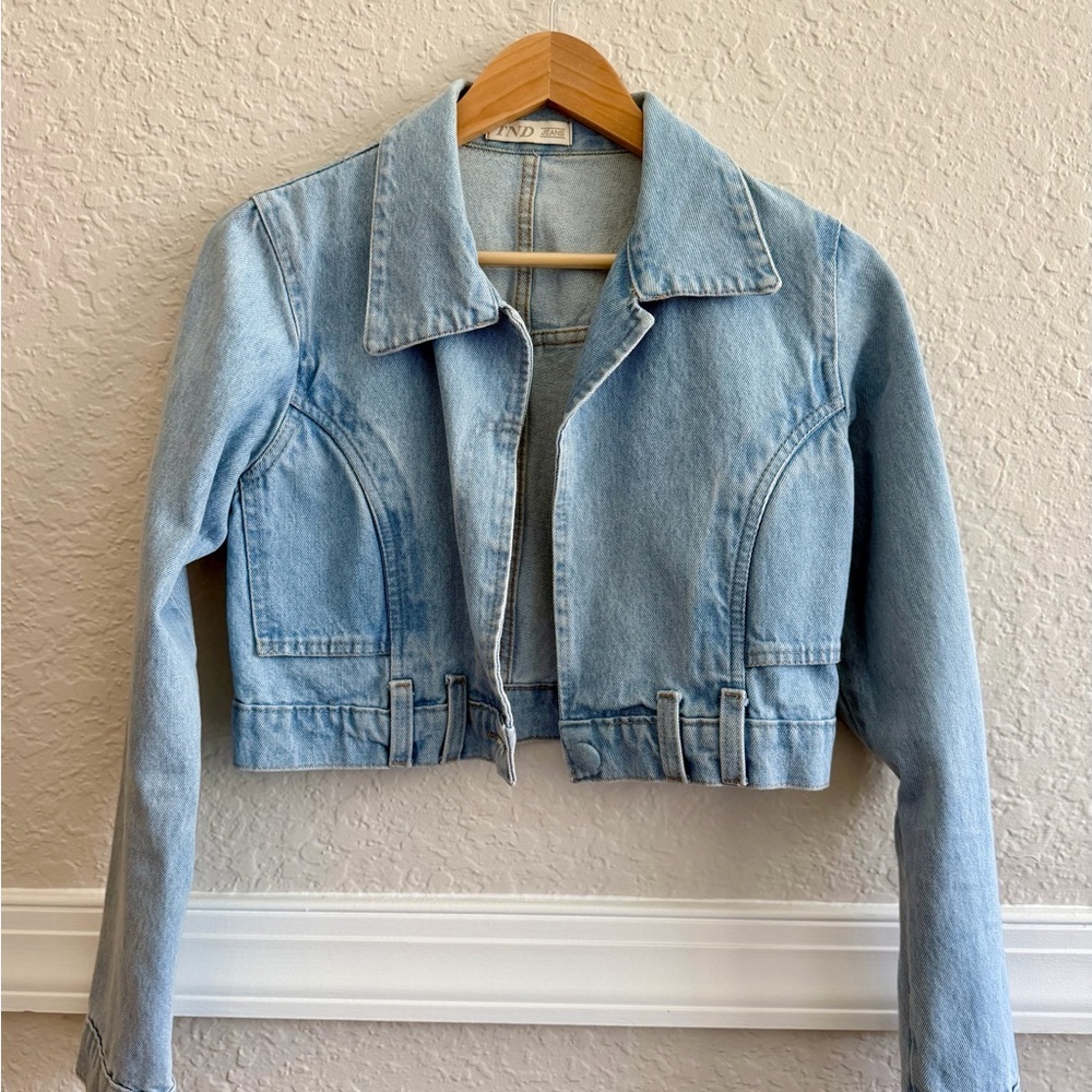 Light Blue Denim Jacket - Cropped - Made in Brazil - Size Small
